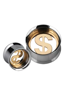 Piercing, Tágító (dugó), 316L orvosi acél