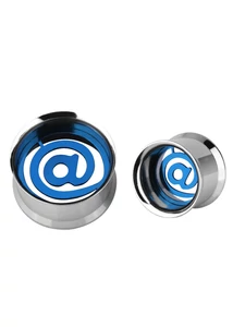 Piercing, Tágító (cső), mintával, 316L orvosi acél