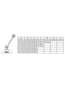 Piercing, Szemöldökékszer, 316L orvosi acél