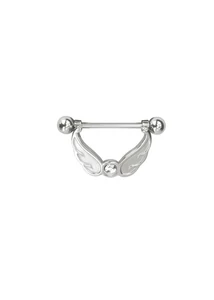 Piercing, Mellékszer cirkon kővel, 316L orvosi acél