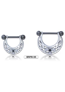 Piercing, Mellékszer, 316L orvosi acél, fekete PVD