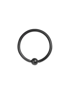 Piercing, Karika formájú ékszer, fekete PVD