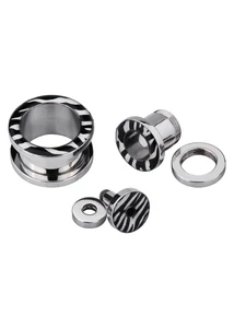 Piercing, Tágító (cső), külső menetes,
316L orvosi acél