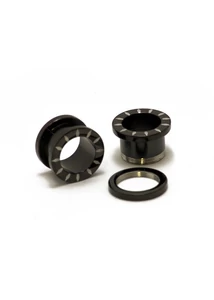 Piercing, Tágító (cső), külső menetes, fekete PVD