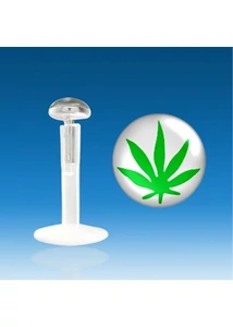 Piercing, Szépségpont, bőrbarát steril teflon szárral, bepattintós fejjel