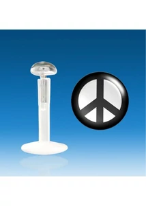 Piercing, Szépségpont, bőrbarát steril teflon szárral, bepattintós fejjel