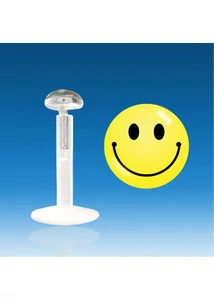 Piercing, Szépségpont, bőrbarát steril teflon szárral, bepattintós fejjel