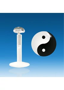 Piercing, Szépségpont, bőrbarát steril teflon szárral, bepattintós fejjel