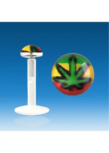 Piercing, Szépségpont, bőrbarát steril teflon szárral, bepattintós fejjel