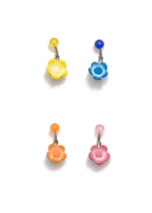 Piercing, köldökékszer, 316L orvosi acél szárral