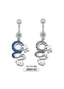 Piercing, Köldökékszer, 316L orvosi acél szárral