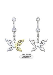 Piercing, Köldökékszer, 316L orvosi acél szárral