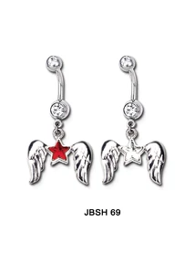 Piercing, Köldökékszer, 316L orvosi acél szárral