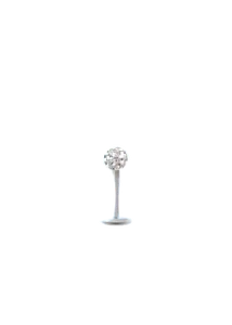 Tragus, Helix  Piercing Orvosi Acél Fehér Swarovski Sokköves 