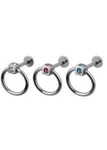 Piercing, Szépségpont, 316L orvosi acél, fehér, 1.2 * 8 * 3