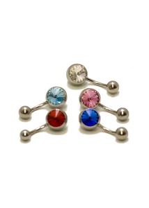 Piercing, Egyköves köldökékszer, 316L orvosi acél