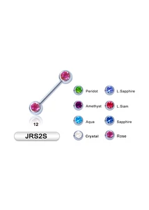 Piercing, Mellékszer cirkon kövekkel, 316L orvosi acél