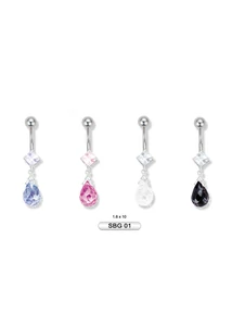 Piercing, Köldökékszer ezüst dísszel