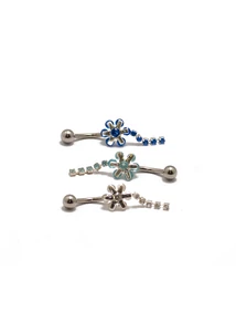 Piercing, Köldökékszer ezüst dísszel