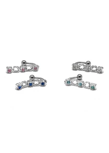 Piercing, Köldökékszer ezüst dísszel