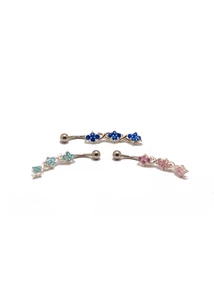 Piercing, Köldökékszer ezüst dísszel