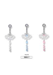 Piercing, Köldökékszer ezüst dísszel