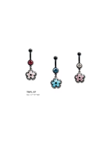 Piercing, Köldökékszer, 316L orvosi acél szárral