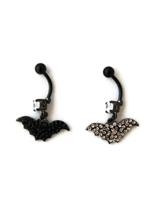 Piercing, Köldökékszer, fekete PVD szárral