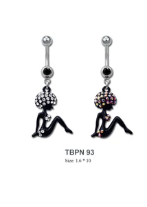 Piercing, Köldökékszer, 316L orvosi acél szárral