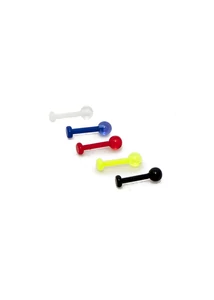 Piercing, Ajakékszer, UV fénynél világító bőrbarát műanyag