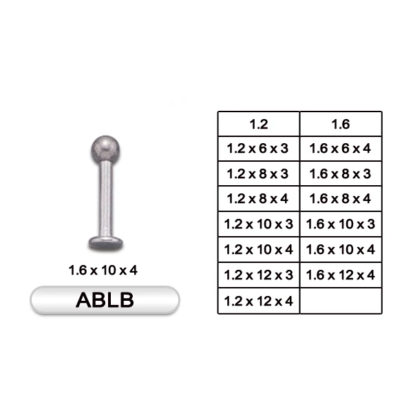 Titán Szépségpont Ajakékszer (1.6*10*4 mm)