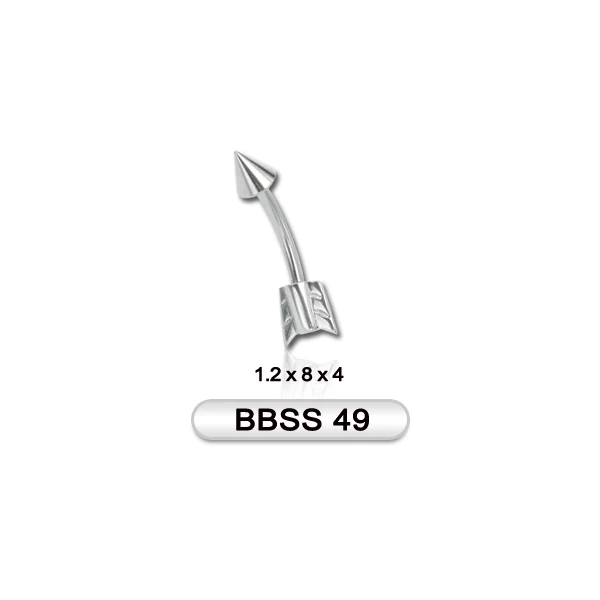 Piercing, Szemöldökékszer, 316L orvosi acél szárral
