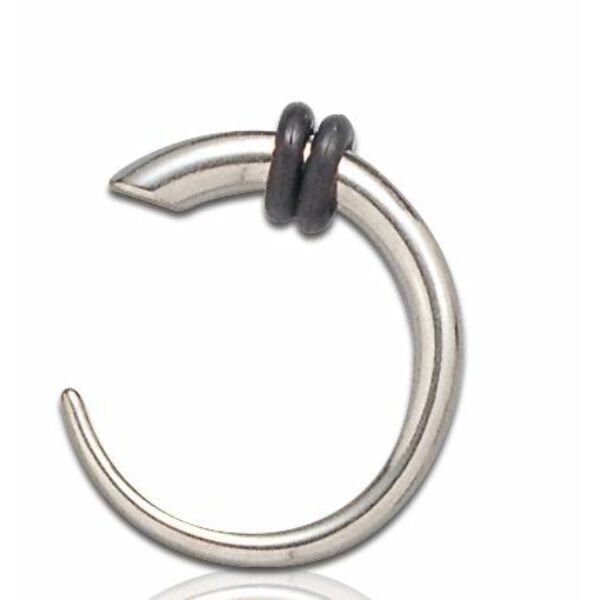 Piercing, Tágító, kaucsuk gyűrűkkel, 316L orvosi acél