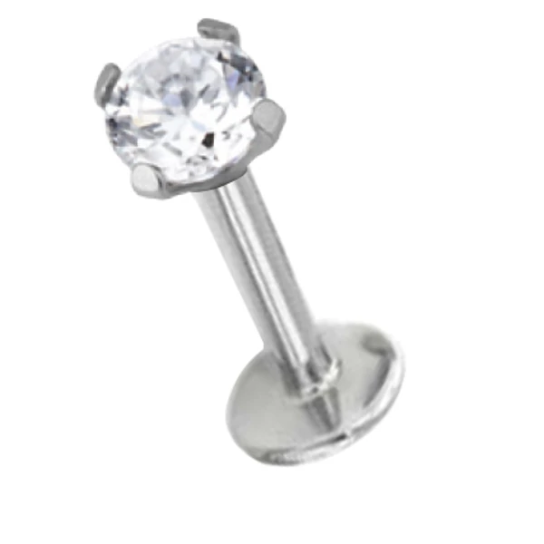 Piercing, Szépségpont, 316L orvosi acél, cirkon köves
