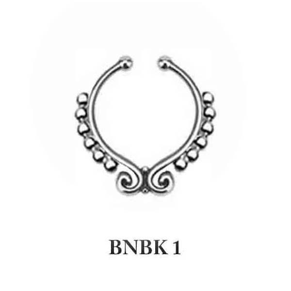 Piercing, Orrékszer (lyuk nélküli), Ródiummal bevont