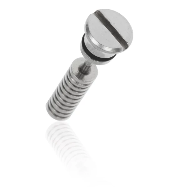 Piercing, Áltágító csavarminta, kaucsuk gyűrűvel
316L orvosi acél