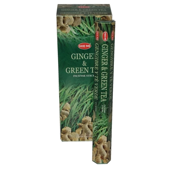 Füstölő, HEM Ginger Green Tea, 20 szál