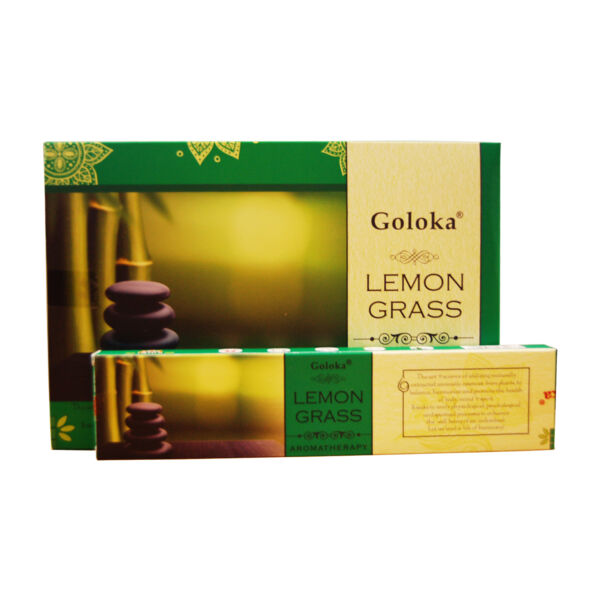 Goloka Aromatherapy Lemongrass (Citromfű), prémium füstölő, 15 gr