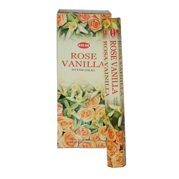 Füstölő, HEM Rose Vanilla, 20 szál