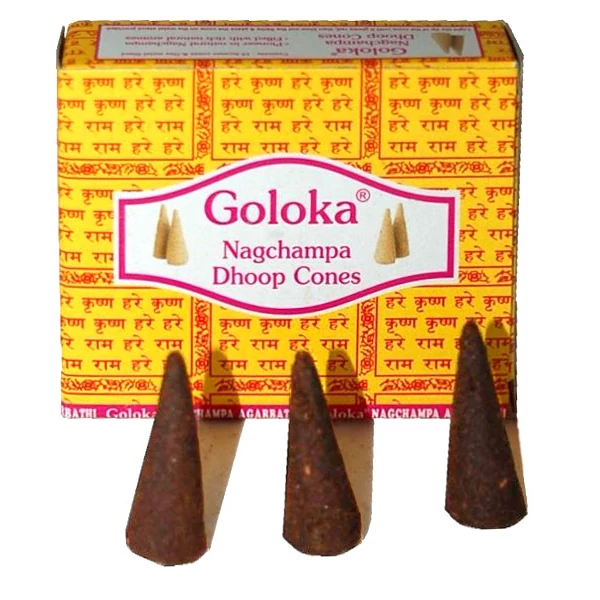 Goloka Nag Champa prémium masala füstölőkúp