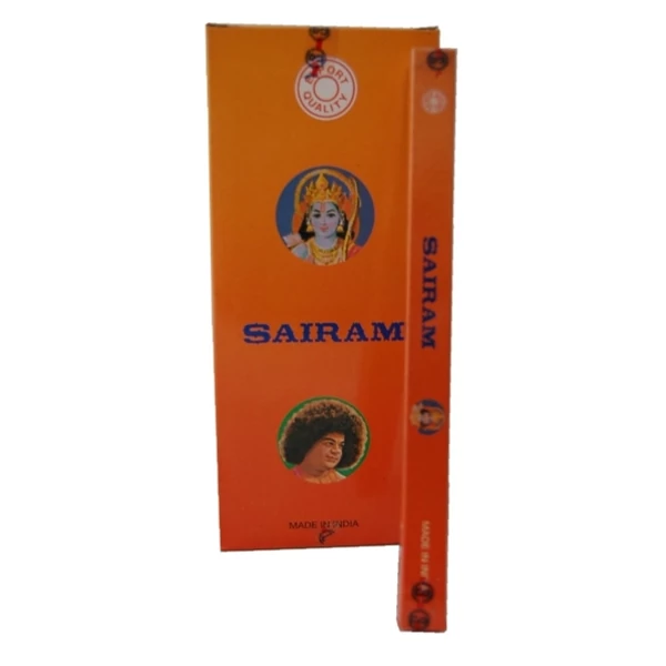 Satya Sai Ram, prémium füstölő, kisdobozos (10 db, rövid  szálas)