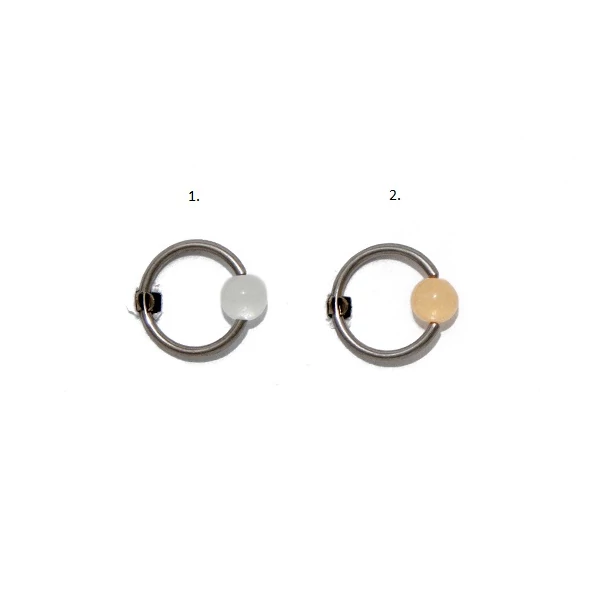 Piercing, karika formájú ékszer, 316L orvosi acél szárral