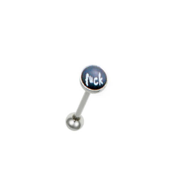 Piercing, Nyelvékszer képpel, 316L orvosi acél