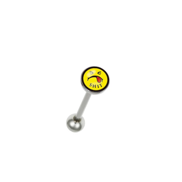 Piercing, Nyelvékszer képpel, 316L orvosi acél