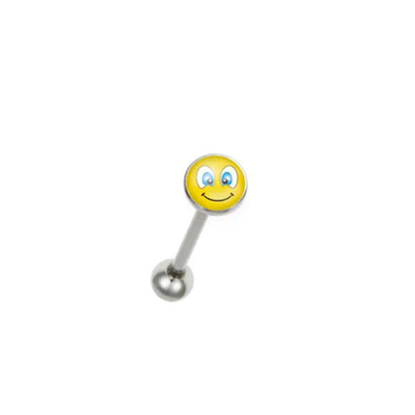 Piercing, Nyelvékszer képpel, 316L orvosi acél