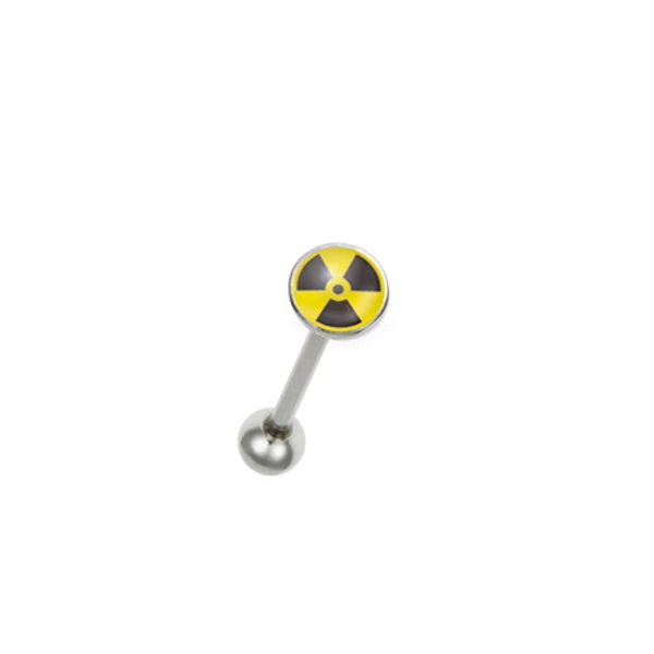 Piercing, Nyelvékszer képpel, 316L orvosi acél