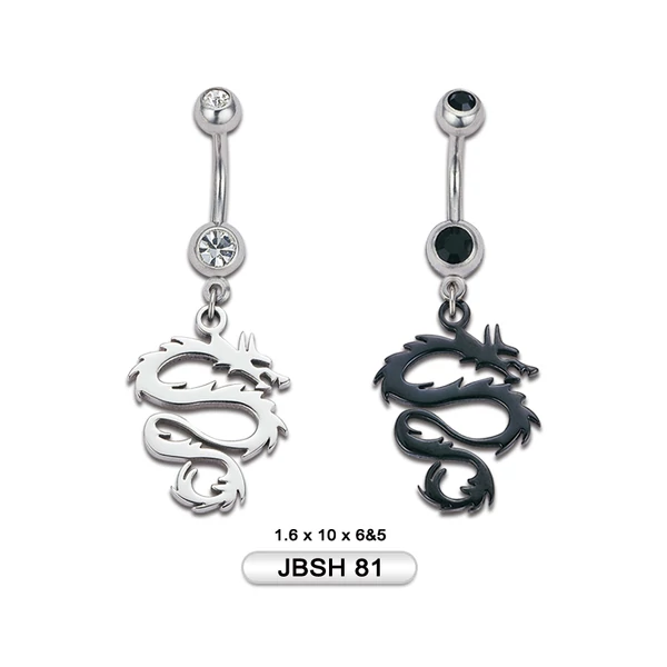 Piercing, Köldökékszer, 316L orvosi acél szárral