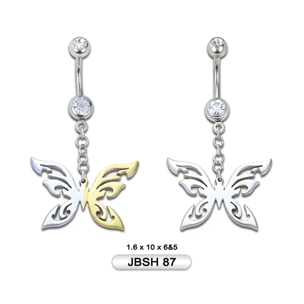 Piercing, Köldökékszer, 316L orvosi acél szárral