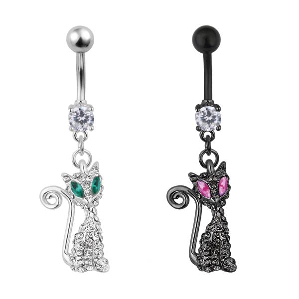 Piercing, Köldökékszer, 316L orvosi acél szárral