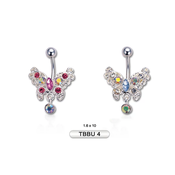Piercing, Köldökékszer, 316L orvosi acél szárral